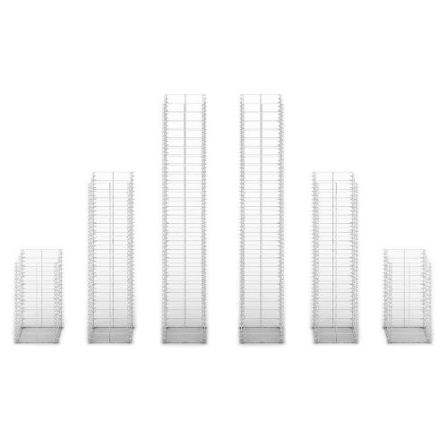 Комплект габионни кошове, 6 бр, поцинкована тел