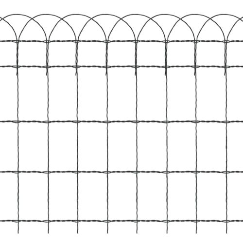 Ограда за тревни площи, прахово боядисана тел, 10х0,65 м