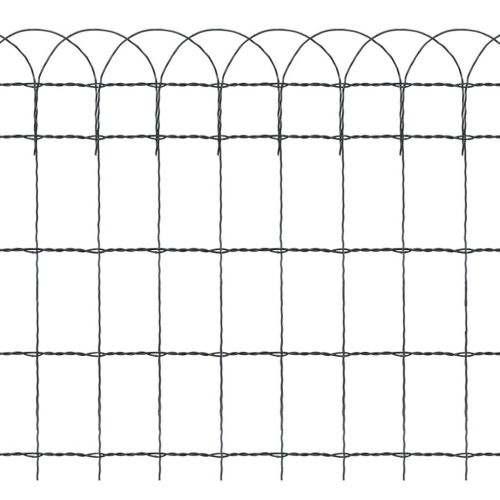 Ограда за тревни площи, прахово боядисана тел, 25х0,65 м