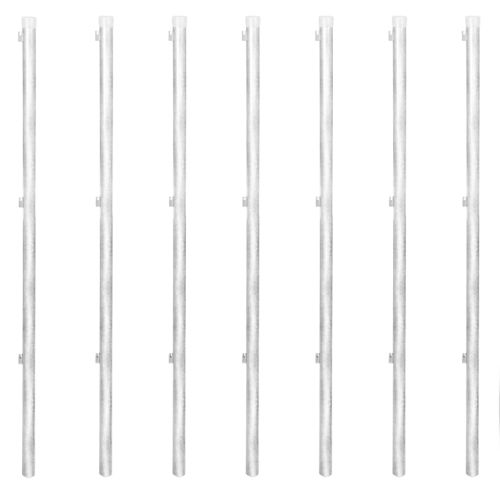 Оградна мрежа с колове поцинкована стомана 15x1 м сребриста