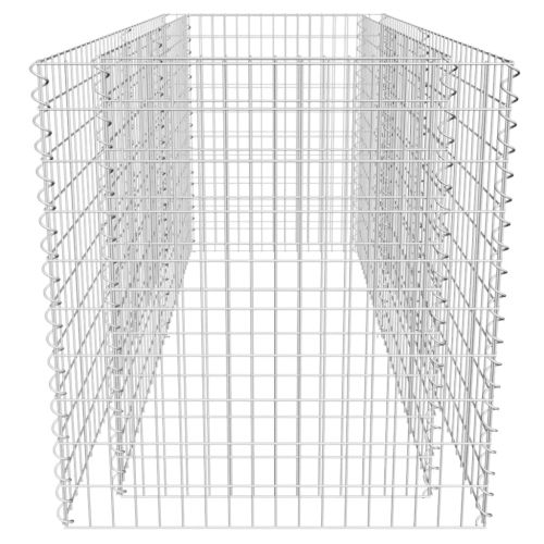 Габион повдигната леха, стомана, 180x90x100 см, сребрист