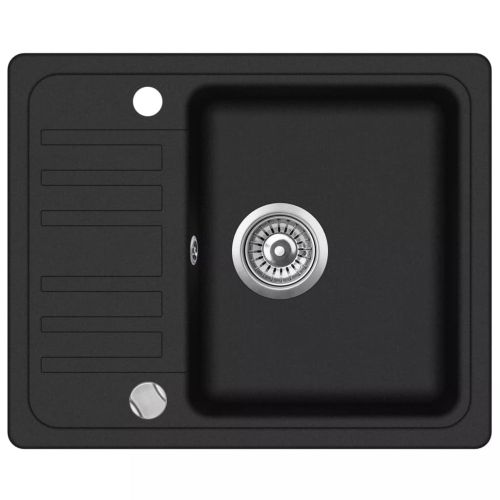 Гранитна кухненска мивка с едно корито, черна