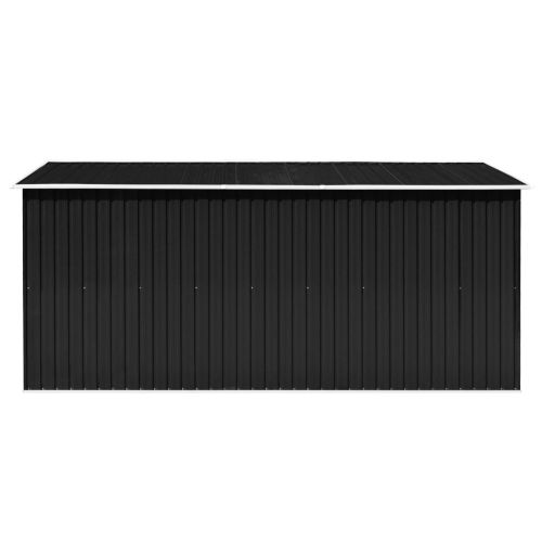 Градинска барака, 257x392x181 см, метал, антрацит