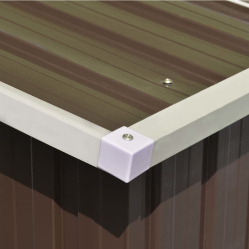 Градинска барака, 257x580x181 см, метал, кафява