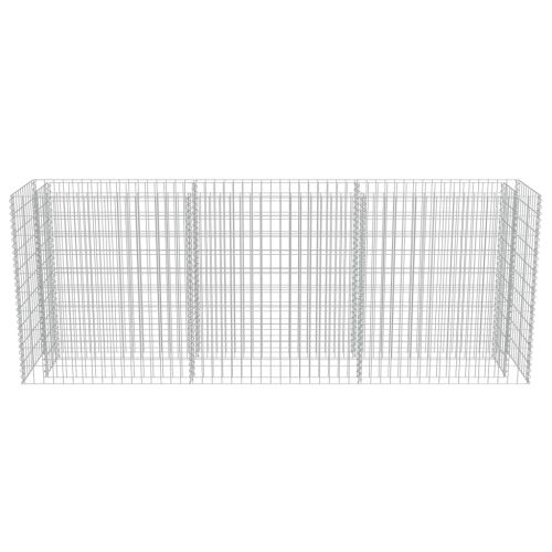 Габион повдигната леха, поцинкована стомана, 270x50x100 cм