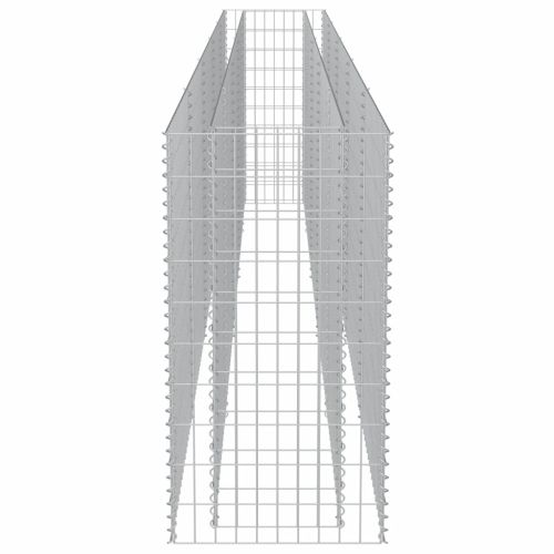 Габион повдигната леха, поцинкована стомана, 450x50x100 cм
