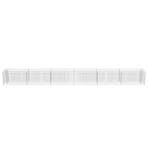 Габион повдигната леха, поцинкована стомана, 540x50x50 cм