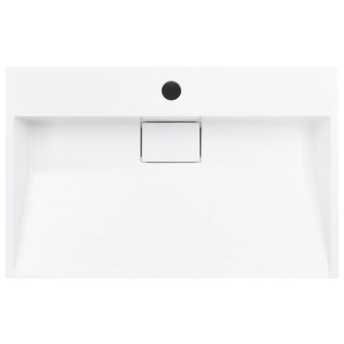 Мивка, 60x38x11 см, минерална/мраморна отливка, бяла