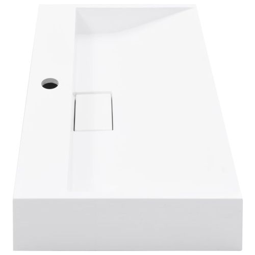 Мивка, 60x38x11 см, минерална/мраморна отливка, бяла