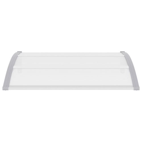 Навес за врата сиво и прозрачно 120x75 см PC