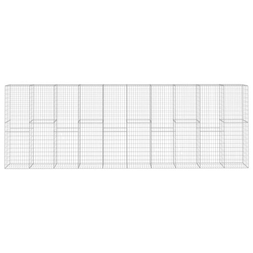 Габионна стена с капак, поцинкована стомана, 600x50x200 см