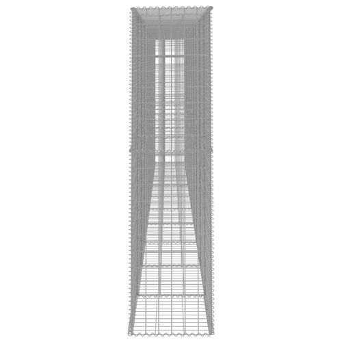 Габионна стена с капак, поцинкована стомана, 600x50x200 см