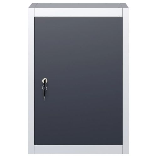 Стенен шкаф за инструменти, индустриален, метал, сиво и черно