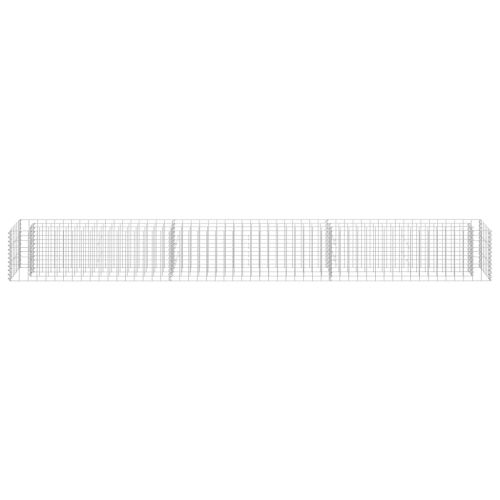 Габион повдигната леха, поцинкована стомана, 270x30x30 cм