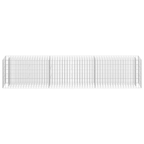 Габион повдигната леха, поцинкована стомана, 270x30x60 cм