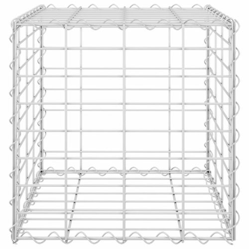 Кубичен габион повдигната леха, стоманена тел, 40x40x40 cм