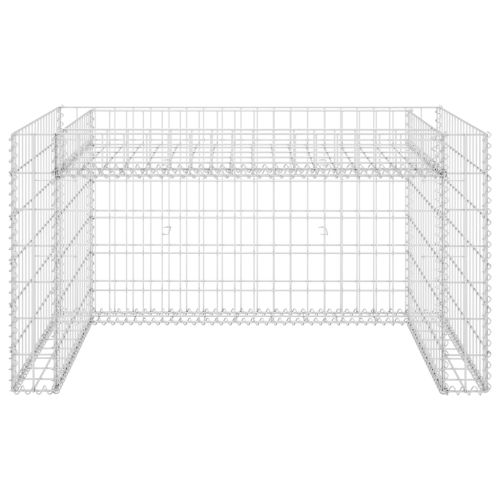 Гараж за косачка с повдигнато легло 110x80x60 см стоманена тел