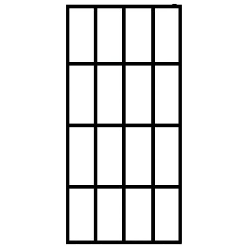 Параван за баня, прозрачно закалено стъкло, 100x195 см