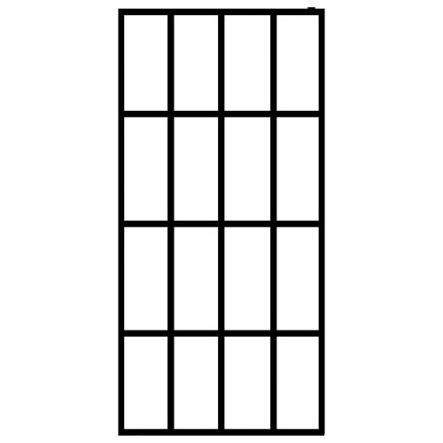 Параван за баня, матирано закалено стъкло, 118x190 см