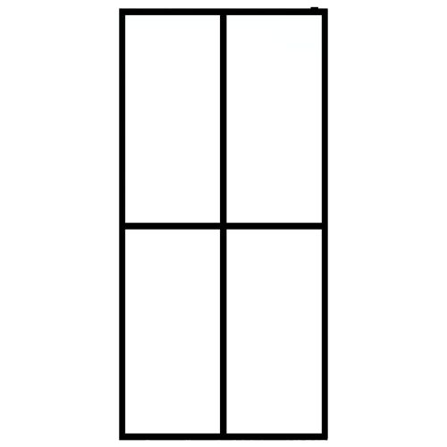 Параван за баня, матирано закалено стъкло, 118x190 см