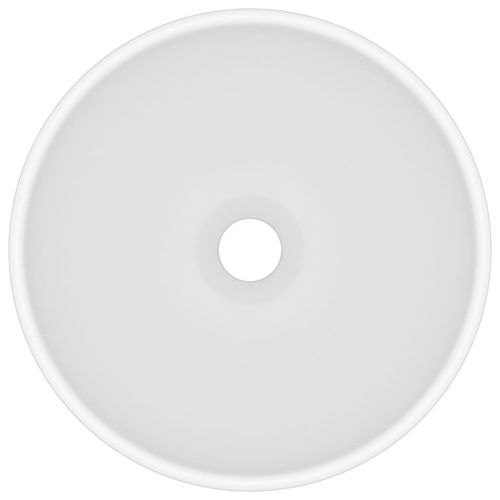 Мивка за баня лукс кръгла матово бяла 32,5x14 см керамика