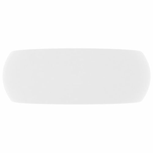 Луксозна кръгла мивка, матово бяла, 40x15 см, керамика