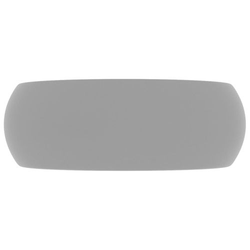 Луксозна кръгла мивка, матово светлосива, 40x15 см, керамика