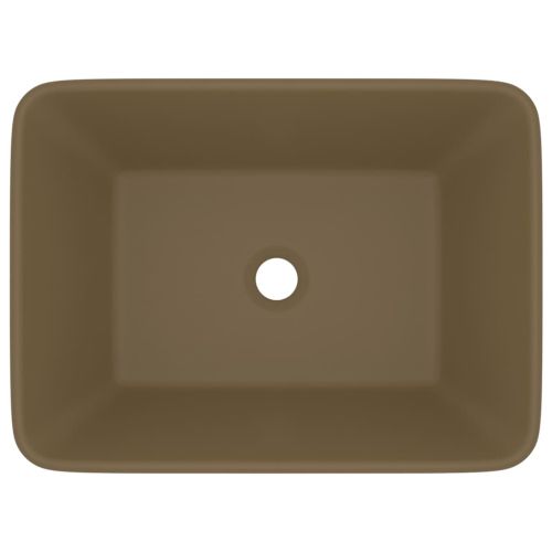 Луксозна мивка, матово кремава, 41x30x12 см, керамика