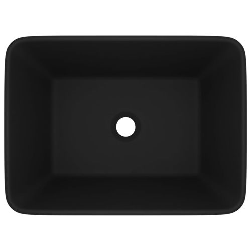 Луксозна мивка, матово черна, 41x30x12 см, керамика
