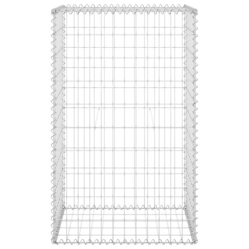 Габионна стена с капаци, поцинкована стомана, 60x50x100 см