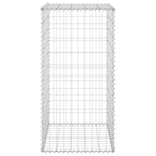 Габионна стена с капаци, поцинкована стомана, 60x50x100 см