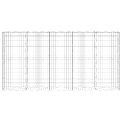 Габионна стена с капаци, поцинкована стомана, 300x30x150 см