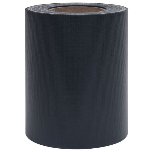 Лента за покриване на огради, PVC, 35x0,19 м, тъмносив мат