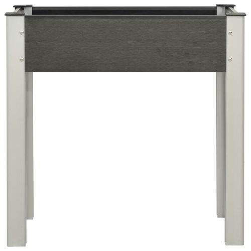 Градинска повдигната леха, 75x40x75 см, WPC, сива