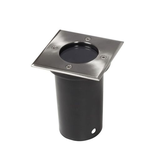 Градински лампи за вграждане в земя, 12 бр, квадратни