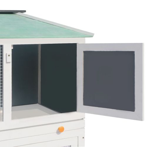 Дървена клетка за зайци с 2 нива