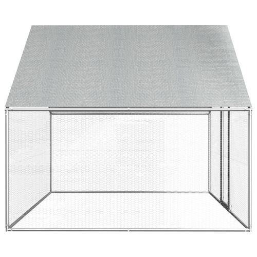 Птичарник на открито, 2,75x2x1,92 м, поцинкована стомана