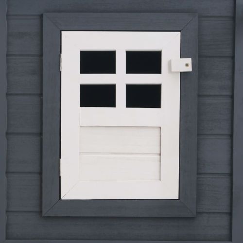 Кокошарник за открито с 1 отделение за яйца, сив, дървен