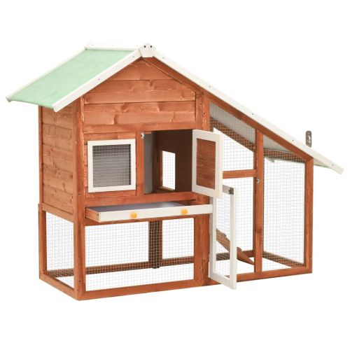 Клетка за зайци, 140x63x120 см, чам масив