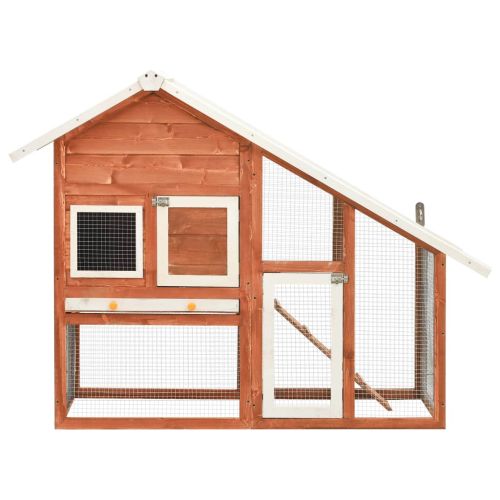 Клетка за зайци, 140x63x120 см, чам масив