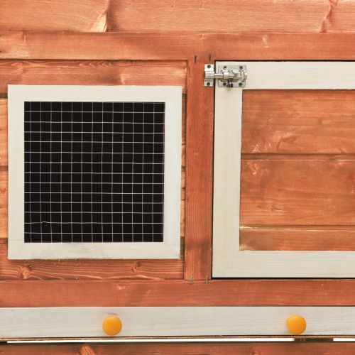 Клетка за зайци, 140x63x120 см, чам масив