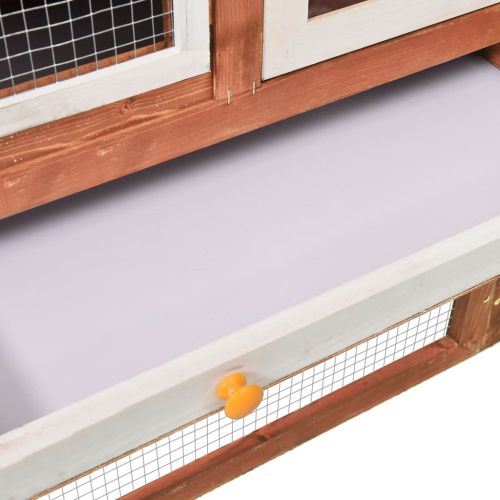 Клетка за зайци, 140x63x120 см, чам масив