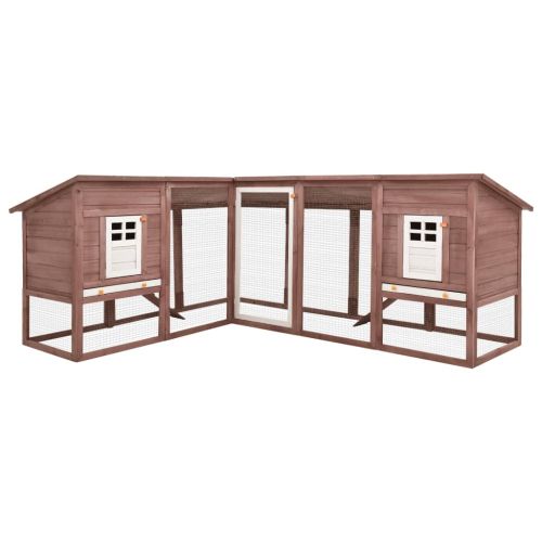 Външна клетка за зайци с пътечка, мока и бяло, чам масив