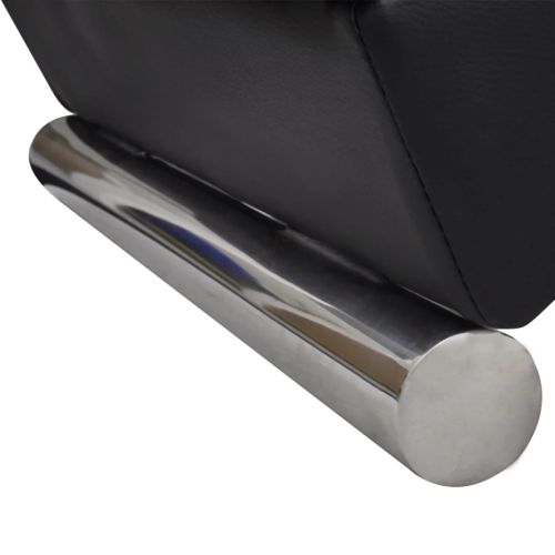 Кушетка, черна, изкуствена кожа