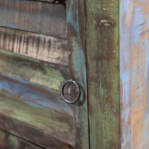 Шкаф/крайна маса с 1 чекмедже и врата, регенерирано дърво