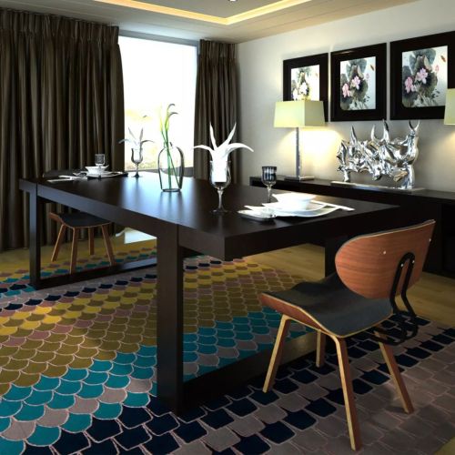 Трапезни столове, 2 бр, извито дърво и изкуствена кожа