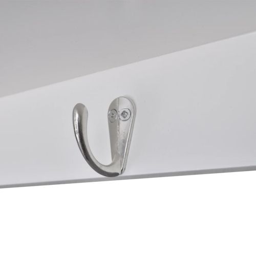 Дървен стенен кухненски шкаф, бял