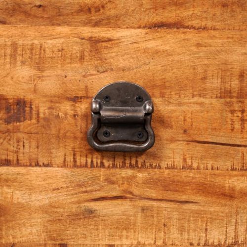 Кубичен сандък от необработено мангово дърво