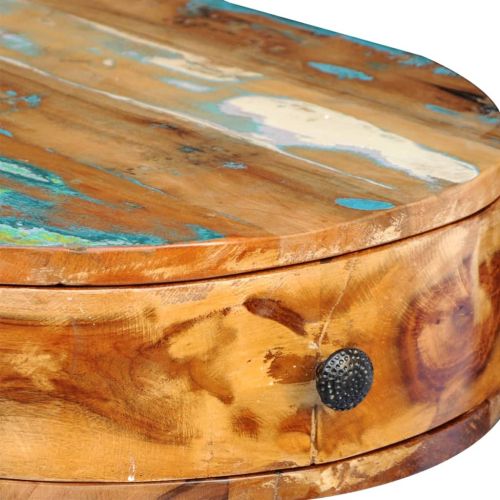 Бюро от регенерирано масивно дърво с железни крака