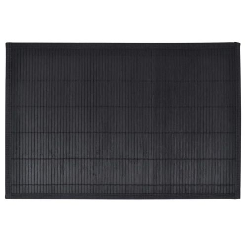 242109 6 Bamboo Placemats 30 x 45 cm Black